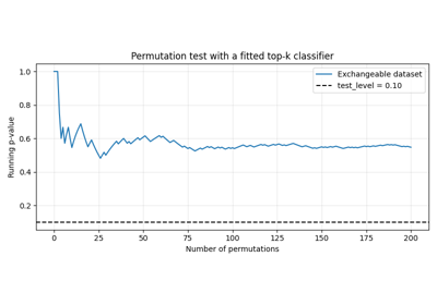 Permutation test with a fitted classifier